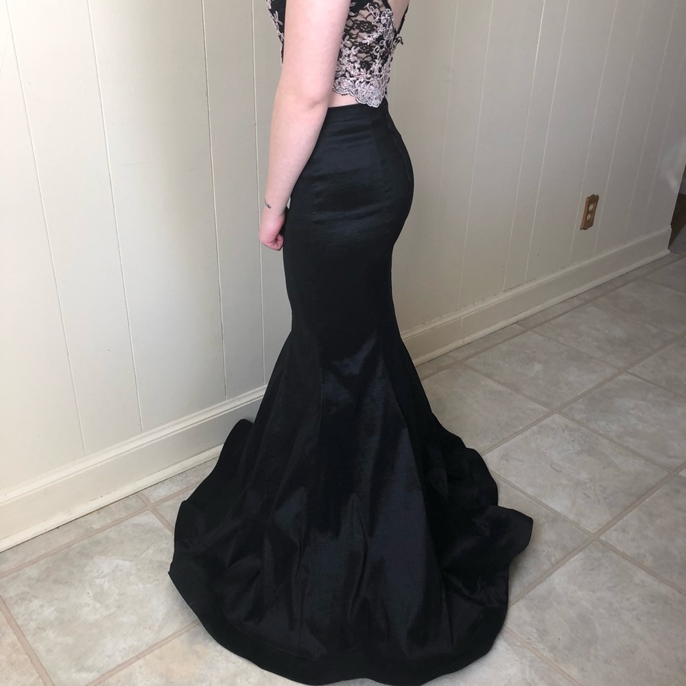 Two piece backless mermaid prom dress - Picture 4 of 8